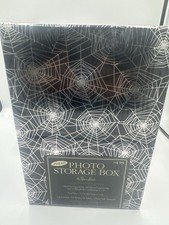 The Paper Studio Photo Storage Box Spider Webs Halloween 2012 Foiled