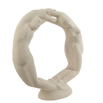 Vintage Circle of Love Textured Ceramic Roya by Heater Sculpture Rare Decor