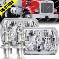 2x 5x7 7x6 Led Headlights Dot Hi-lo Beam For Peterbilt 365 367 2008-2017 Truck