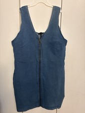 Derek Heart Plus Denim Jumper/dress Stretch Zip Front 3X Y2K Streetwear Capsule