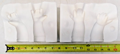 Vintage Unbranded ''Baby Doll Hands'' 2 Piece Ceramic Slip Casting Mold #316