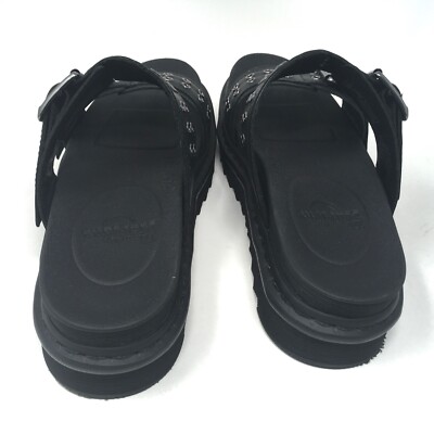 Dr. Martens Myles HDW Leather Sandals Slides Black Mens Sz 12 NEW