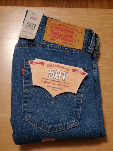 New Mens Blue Original Levis 501 Jeans Sz:30x32 Button Fly Straight Leg |  eBay