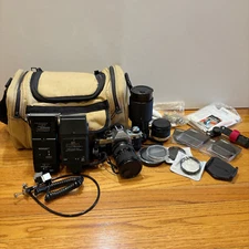 Canon AE-1 Program SLR 35mm Film Camera Kit