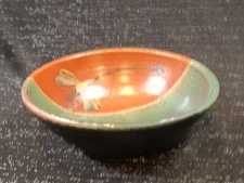 Front Ave Pottery & Tile Pot Dragonfly Flower Green St Paul MN by MJ Schmith!