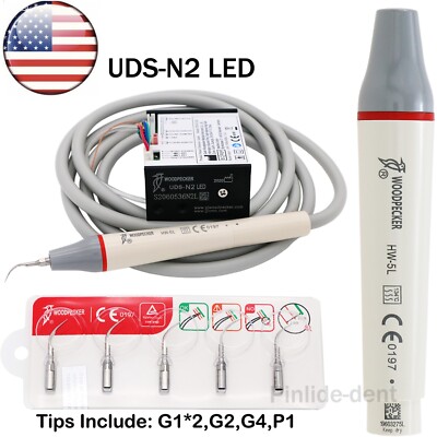 US Woodpecker Dental Ultrasonic Piezo Scaler Built in UDS-N2 LED Handpiece EMS