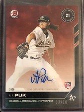 2020 Topps Bowman Next #T48B A.J. Puk Oakland Athletics AUTO AUTOGRAPH RC 03/10