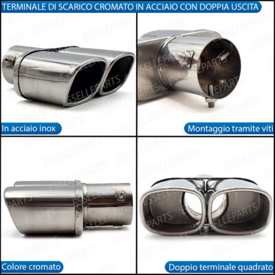 Scarico Auto Punta Marmitta Orlo Tubo Per Di Toyota Estima Land Cruiser - Foto 7