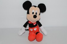 DISNEY MICKEY MOUSE Valentines Hearts Bow Tie 9" PLUSH DOLL