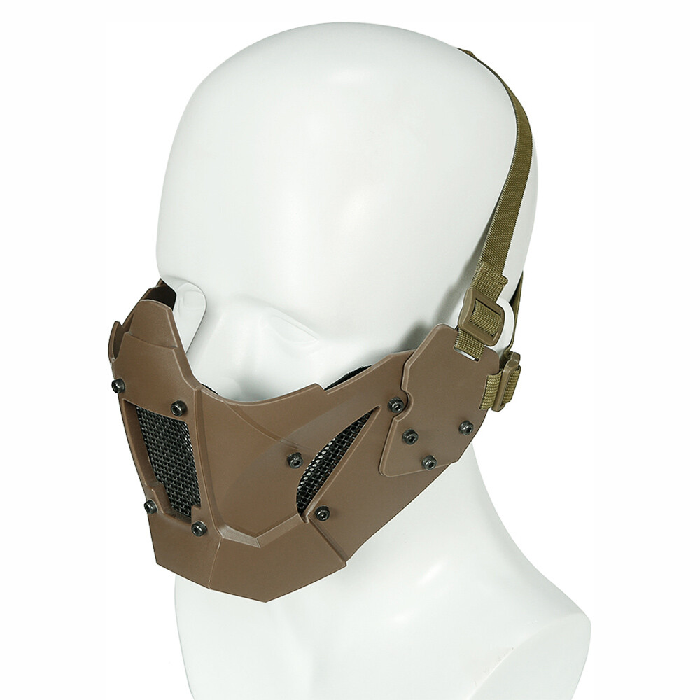 Tactical Military Half Face Goggles Mask Helmet for Paintball Airsoft