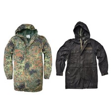 German Parka Original Army Jacket Flecktarn Camo Vintage Coat Bundeswehr Defects