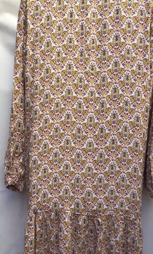 New Next Size 12 Yellow Red Paisley Print Relaxed Shirt Midi Maxi Dress Work - Picture 19 of 20