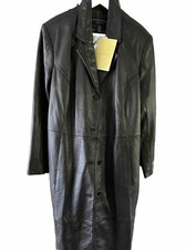 Centigrade Lamb Leather Long Coat W/thermolite Zip-out Lining Black Sz 1x Nwt