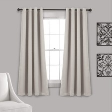 Lush Decor Insulated Grommet Blackout Curtains Panel Pair, 52"W x 63"L, Wheat