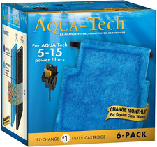 Aqua-Tech EZ-Change Filter Cartridges - Clear Aquarium Water, 5-15 Power, Blue