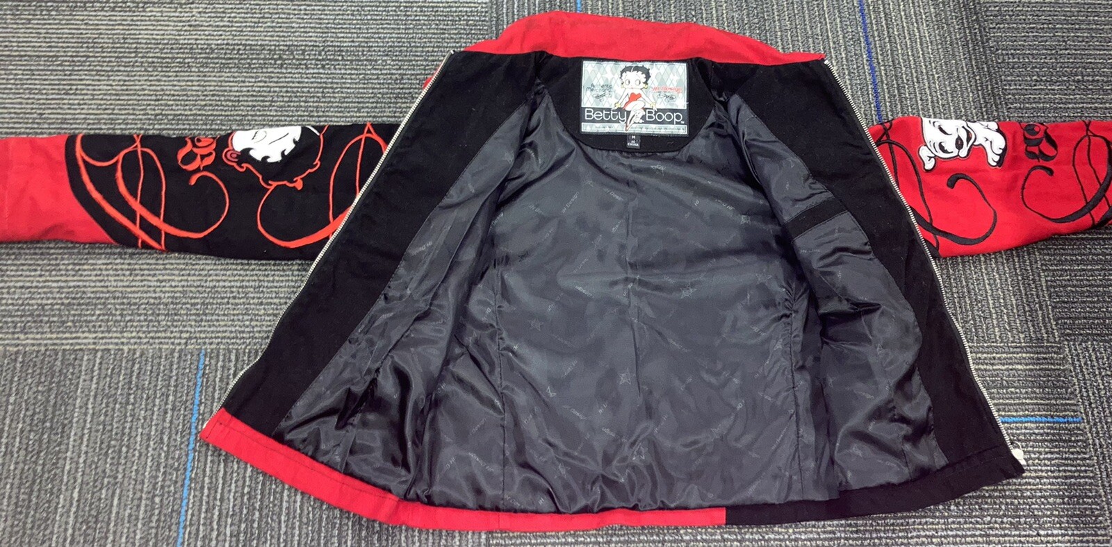 RARE BETTY BOOP NASCAR RACING JH DESIGN JACKET XOXO R… Gem