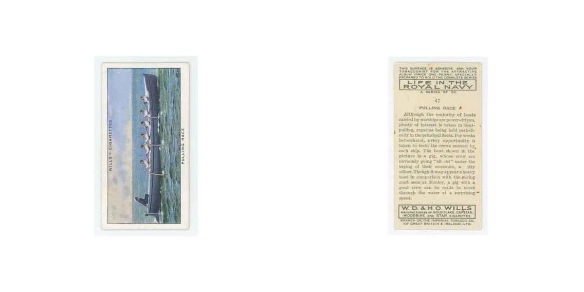 wills navy cut cigarette price 1939 Wills' Cigarettes Life In The Royal Navy Pulling Race #47