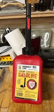 Midwest 1 Gallon Plastic No Spill Gasoline Fuel Can Container mint condition