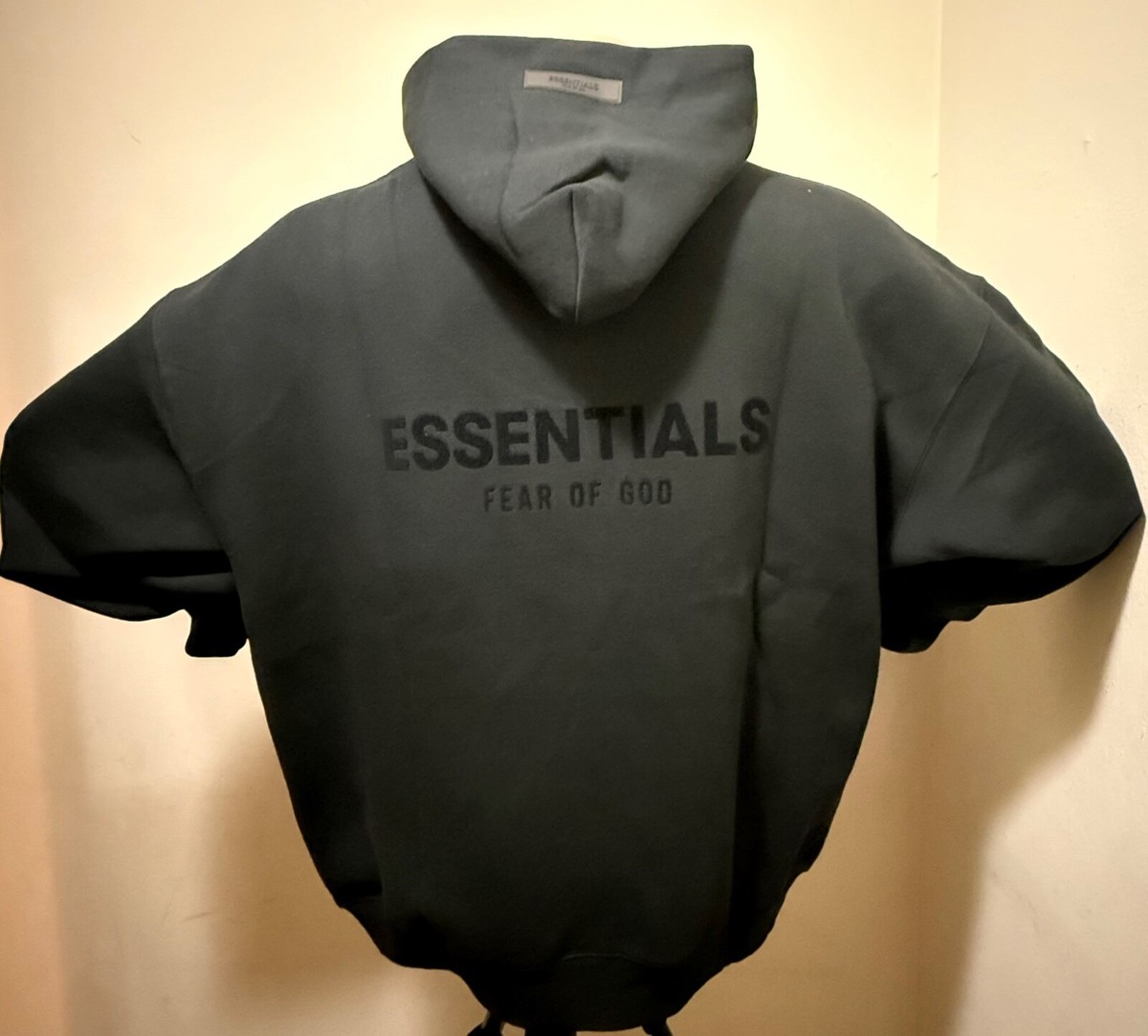 Fear of God Essentials Black Stretch Limo Hoodie Size Large | eBay