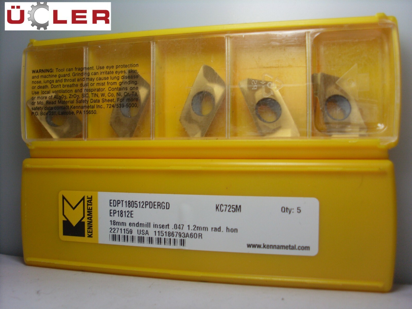 10 X KENNAMETAL EDPT 180512PDERGD KC725M WENDESCHNEIDPLATTEN CARBIDE ...