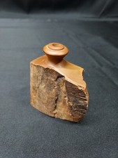 Vintage Rustic Folk Art Wood Turned Bud Vase Jim Robbie Queenstown New Zealand