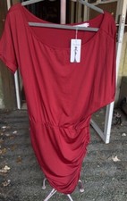 Anxihanee Red Women's Dress Scrunched 