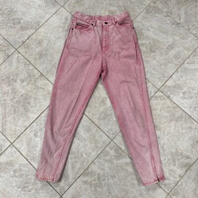 Lee Rare Vintage Women’s Pink High Waisted Jeans Size 11 Long  Zip Leg