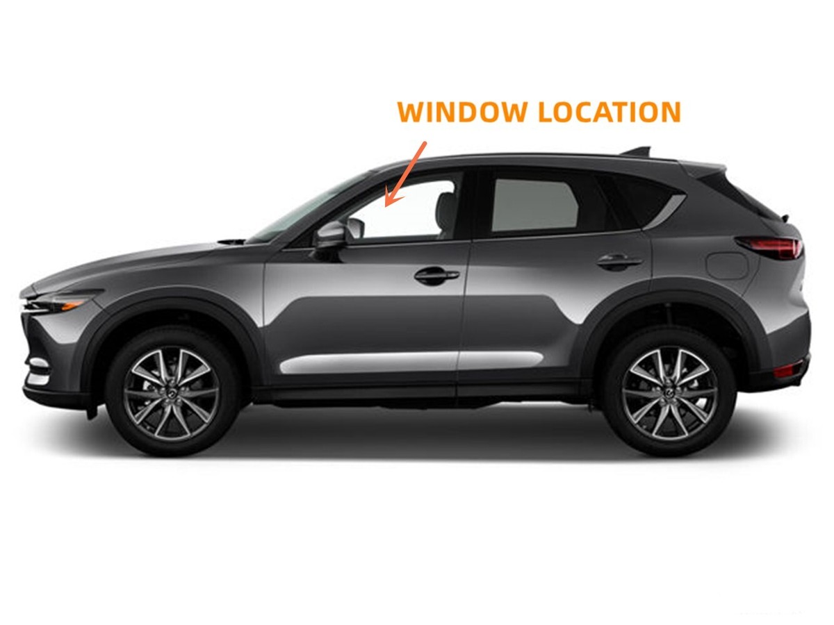 Driver Side Front Door Window Glass For 2017-2024 Mazda CX-5 – Laminated, Left Side