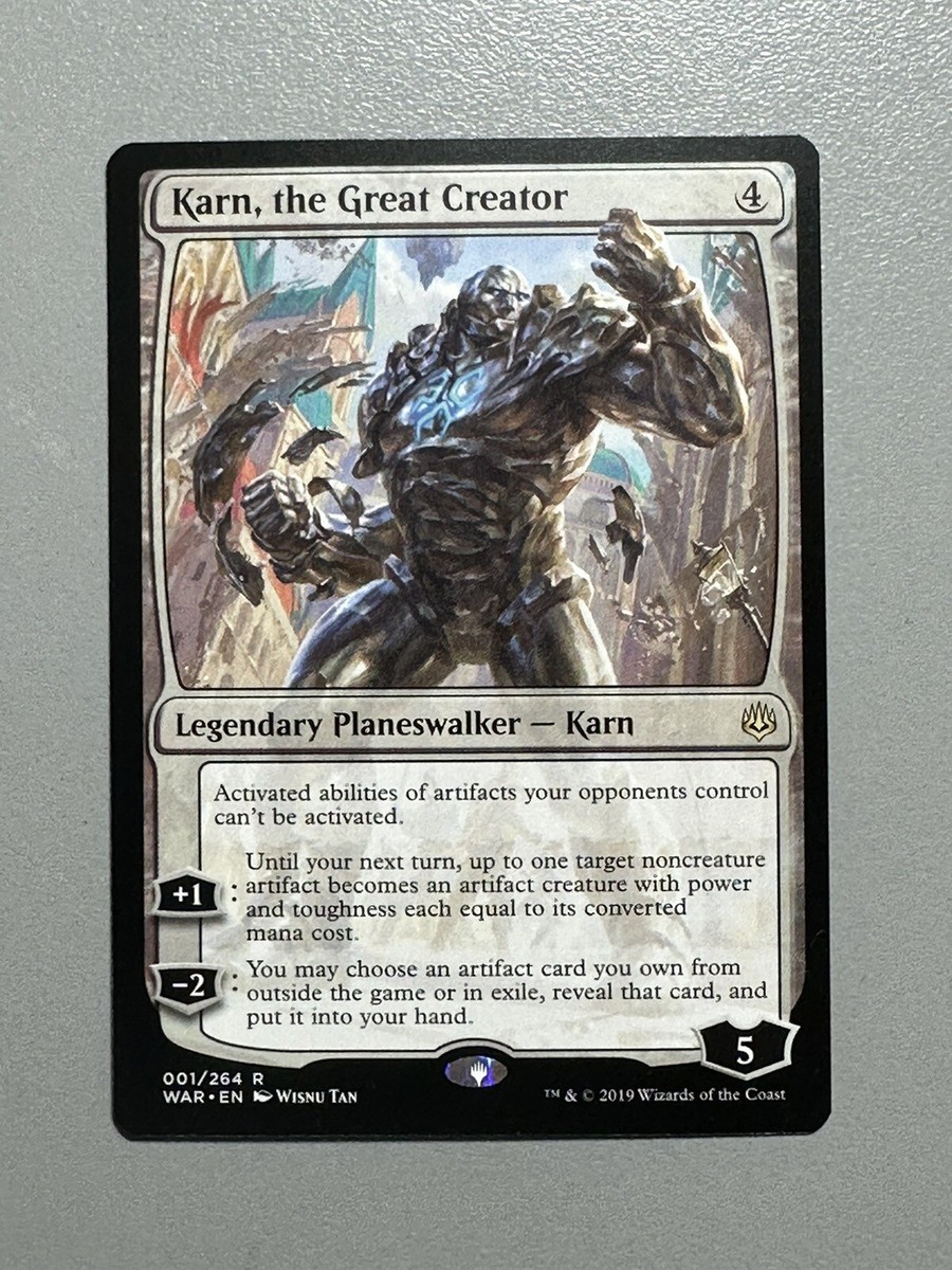 mtg creator card Karn, the Great Proxy Liquid Luck Then each opponent who lost 3 or more life this turn faces a villainous choice You draw a card Collectible Card Game Headquarters