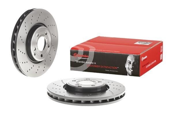 Front Set 2x Brake Discs BREMBO 09.B742.51 for Mercedes CLS W218 2011-2017