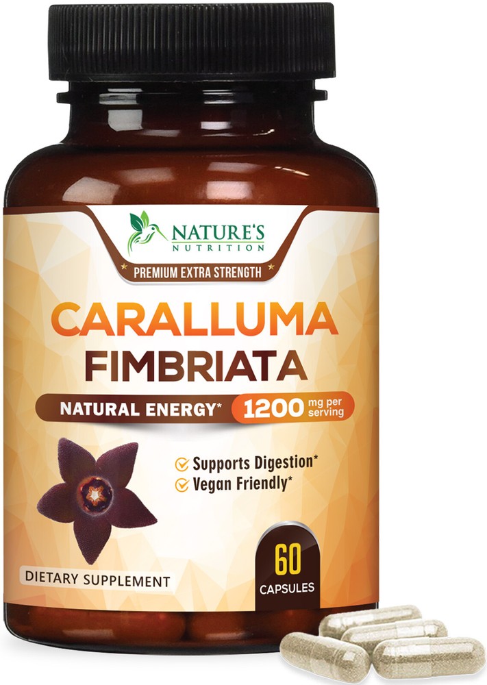 100% Pure Caralluma Fimbriata 1200mg High-Potency Natural Weight Loss Supplement
