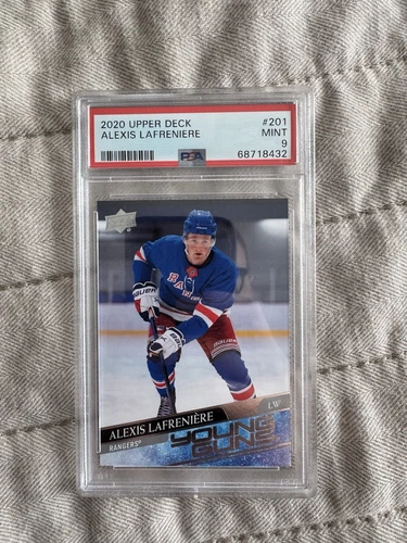 2020-21 Upper Deck #201 Alexis Lafreniere Young Guns PSA 9 Mint RC NYR