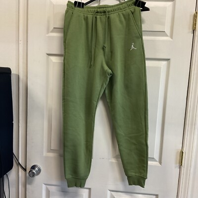 Nike Jordan Essentials Fleece Jogger Pants ''Olive'' NWT FJ7779-340 Mens Small