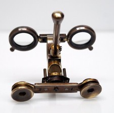 Nautical brass folding binocular with compass antique maritime instrument gift