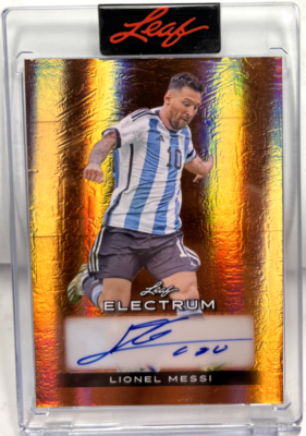 Lionel Messi 2024 Leaf Electrum Bronze Autograph Auto #d 8/20