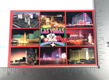 Vintage Postcard Unposted Night Scene of Many Casinos in Las Vegas NV Nevada
