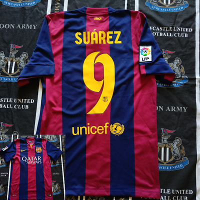 Barcelona Home Football Soccer Shirt Jersey 2014 2015 Nike Luis