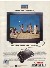 Vintage 1989 Print Ad for Canon Xapshot Camera