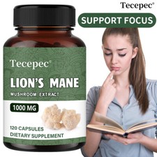 Lion's Mane Mushroo Extract Capsules Balance Energy Levels,Brain  Nerve Health