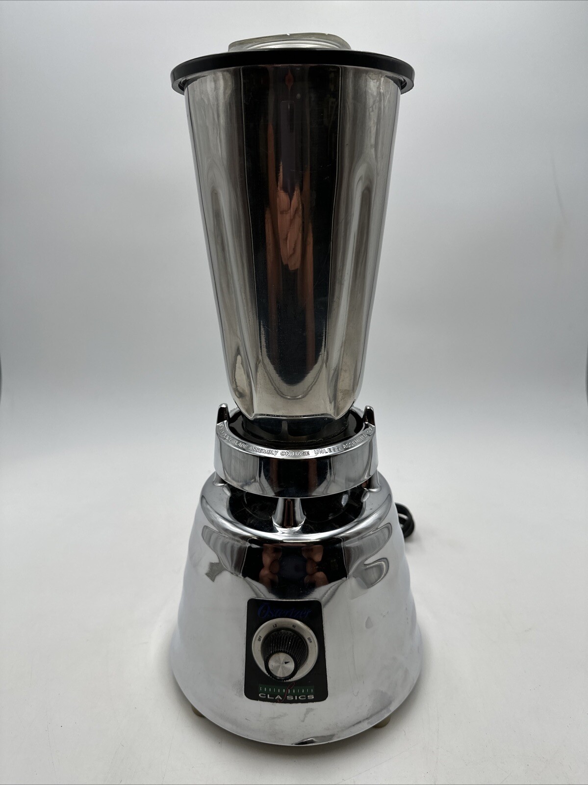 Vntg Osterizer Chrome Classic 2 Speed Blender 5000-28 Stainless Steel TESTED