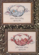 P Buckley Moss Birth Record June Grigg Designs Counted Cross Stitch Pattern