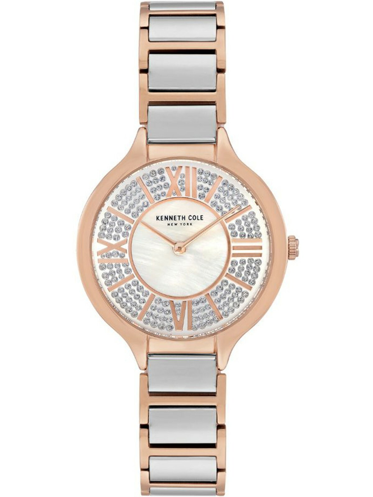 KENNETH COLE KC51054003 ,Ladies Dress,Stainless,Silver-Tone,Light Dial,30m
