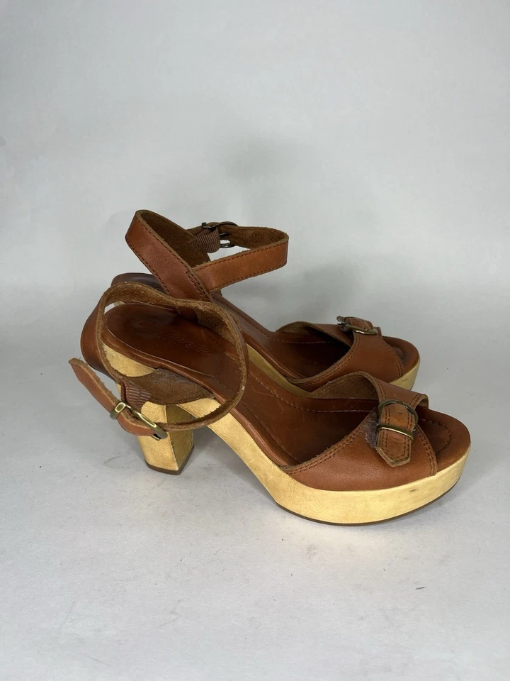 madewell туфли каблуки лодыжки ремень женщин размер 6,5 М США/37EU коричневая кожа - Изображение 3 из 4