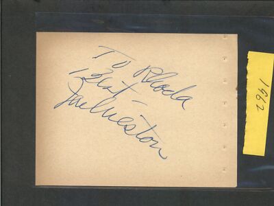 Jack Weston - Signed Autograph Book Page - Dirty Dancing - Thomas Crown