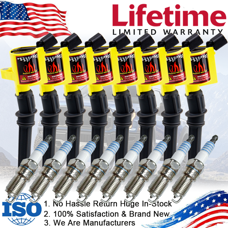 High-Performance 8X Ignition Coil & Spark Plug SP479 for Ford F150 F250 4.6L/5.4L V8