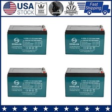 4PCS 12V SEALED LEAD ACID Battery Rechargeable 12Ah 10HR For Go Kart Golf Cart