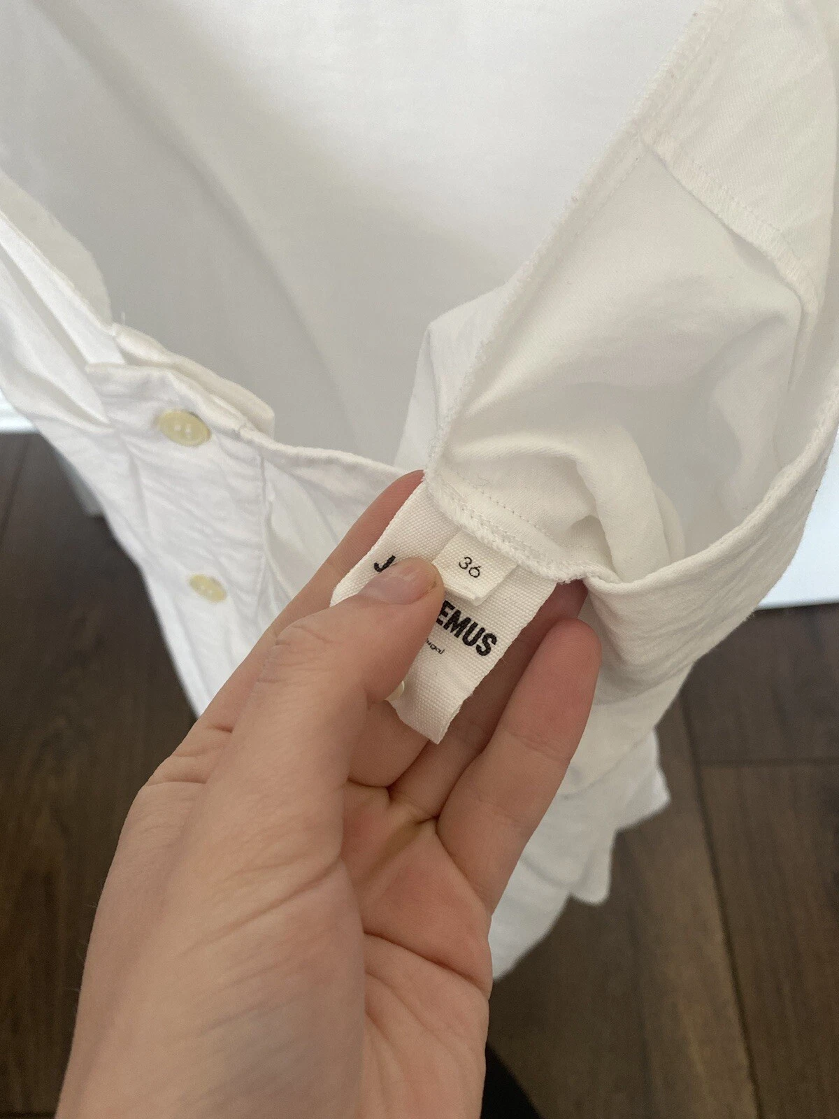 Abito Camicia Jacquemus Le Splash Bianco Ritagliato Taglia 36