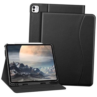  Folio Case for iPad Pro 13-inch (M4) 2024, Multi-Angle Viewing Black