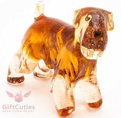 Art Blown Glass Figurine of the Rat Terrier dog