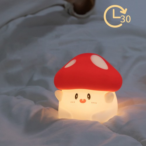 Mushroom Night Light Cute Touch Table Lamp Type C Charging Adjustable Brightness